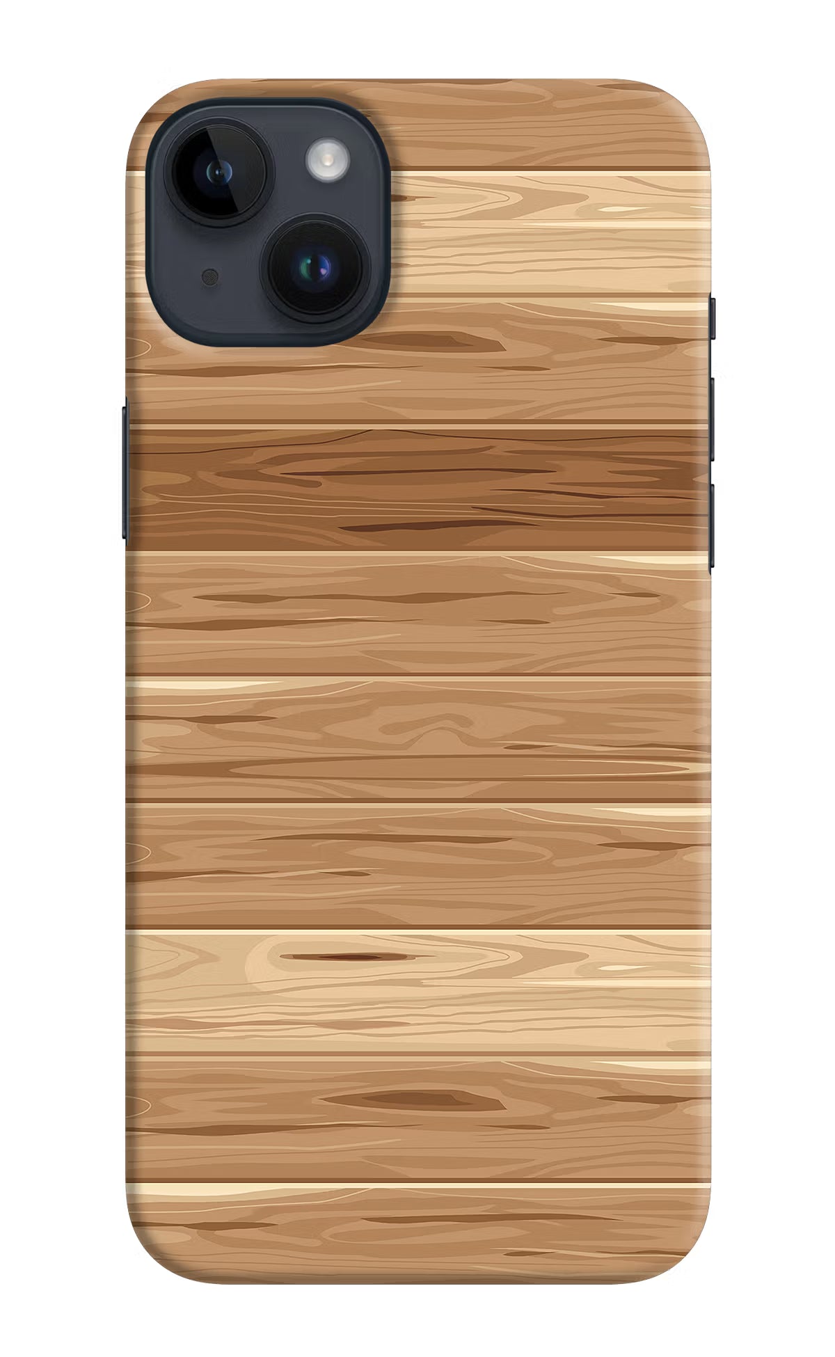 Wooden Vector iPhone 14 Plus Hard Case Back Cover by Casekaro