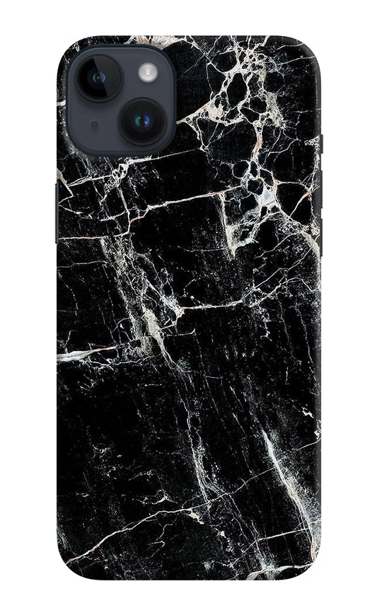 Black Marble Texture iPhone 14 Plus Hard Case Back Cover by Casekaro