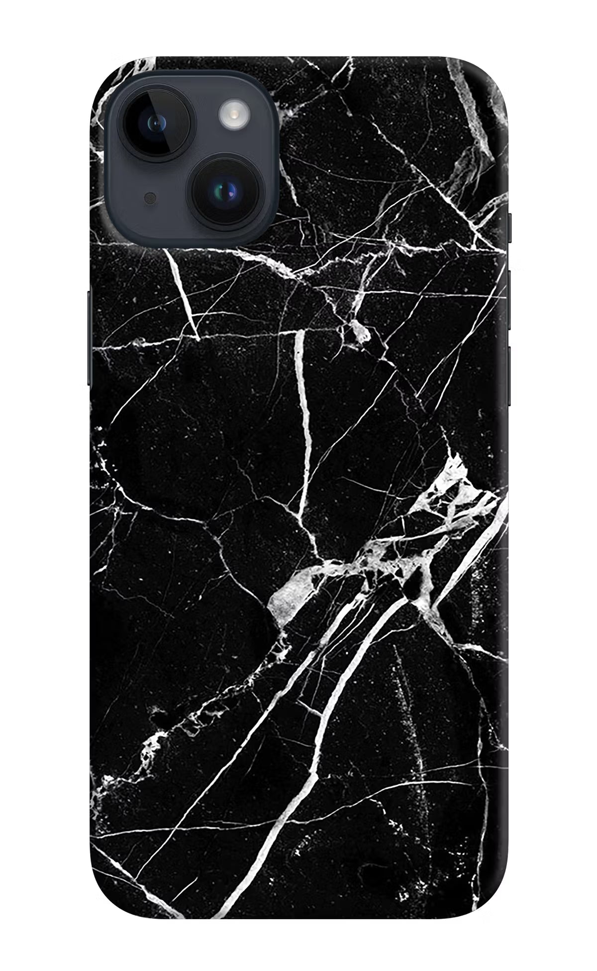Black Marble Pattern iPhone 14 Plus Hard Case Back Cover by Casekaro