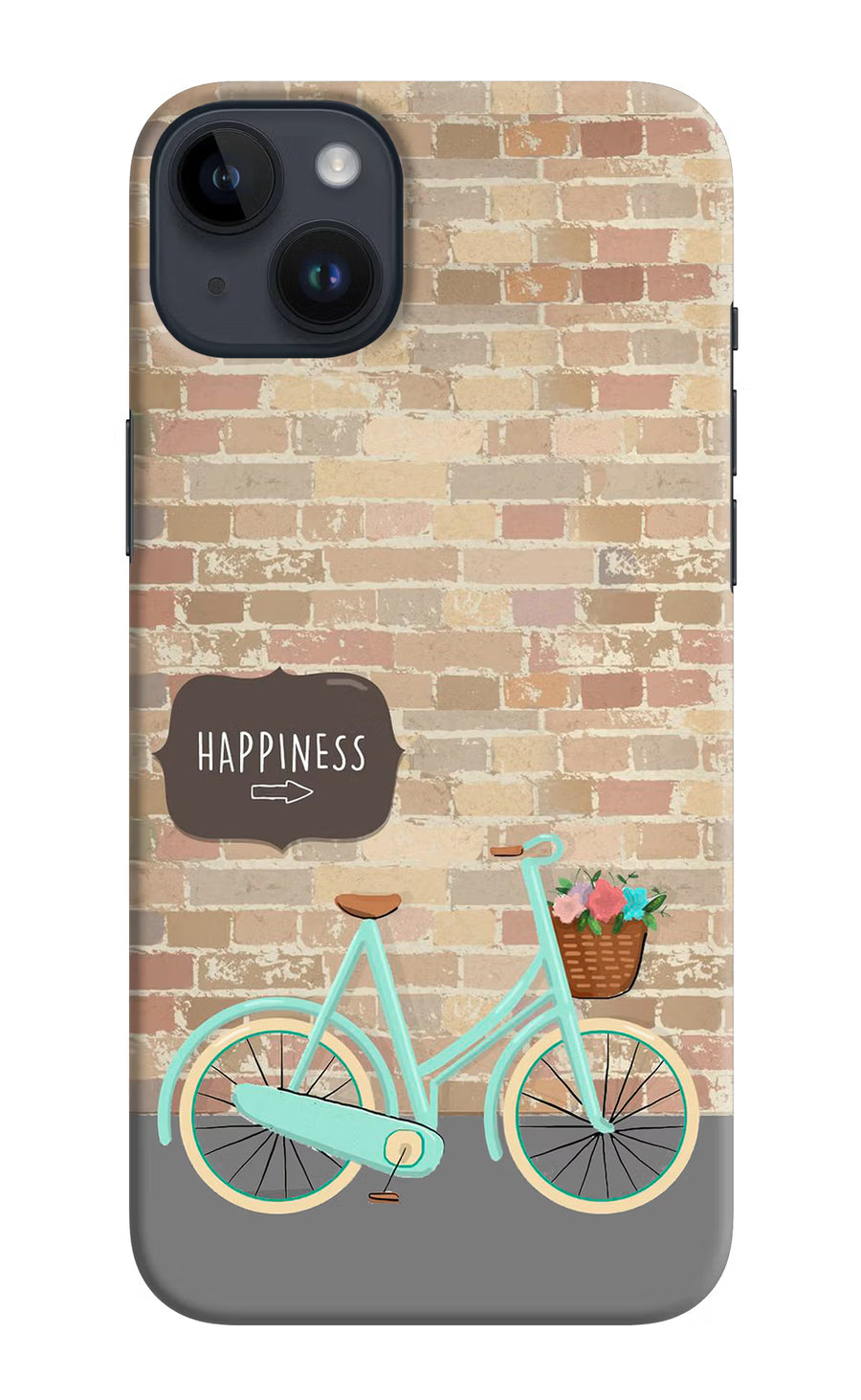 Happiness Artwork iPhone 14 Plus Back Cover, Hard case