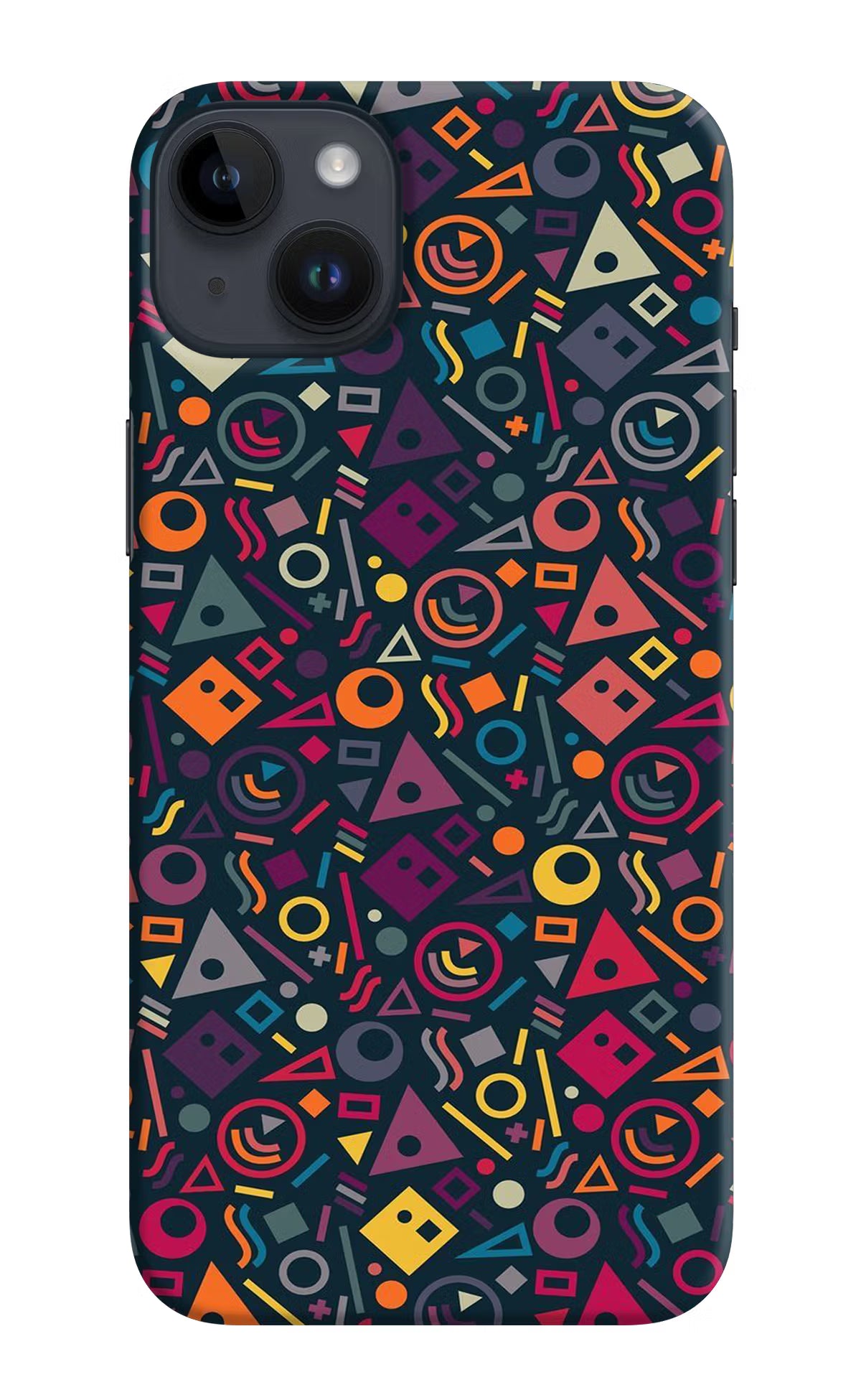 Geometric Abstract iPhone 14 Plus Hard Case Back Cover by Casekaro
