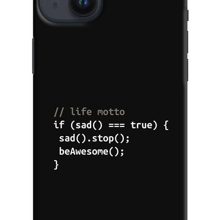 Life Motto Code iPhone 14 Plus Hard Case Back Cover by Casekaro