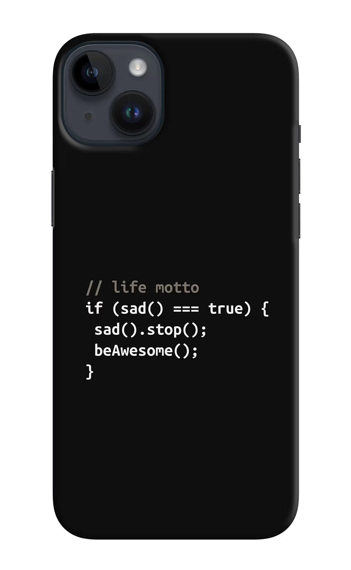 Life Motto Code iPhone 14 Plus Hard Case Back Cover by Casekaro