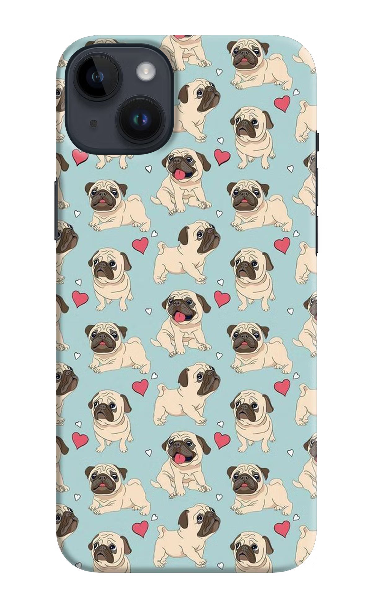 Pug Dog iPhone 14 Plus Hard Case Back Cover by Casekaro