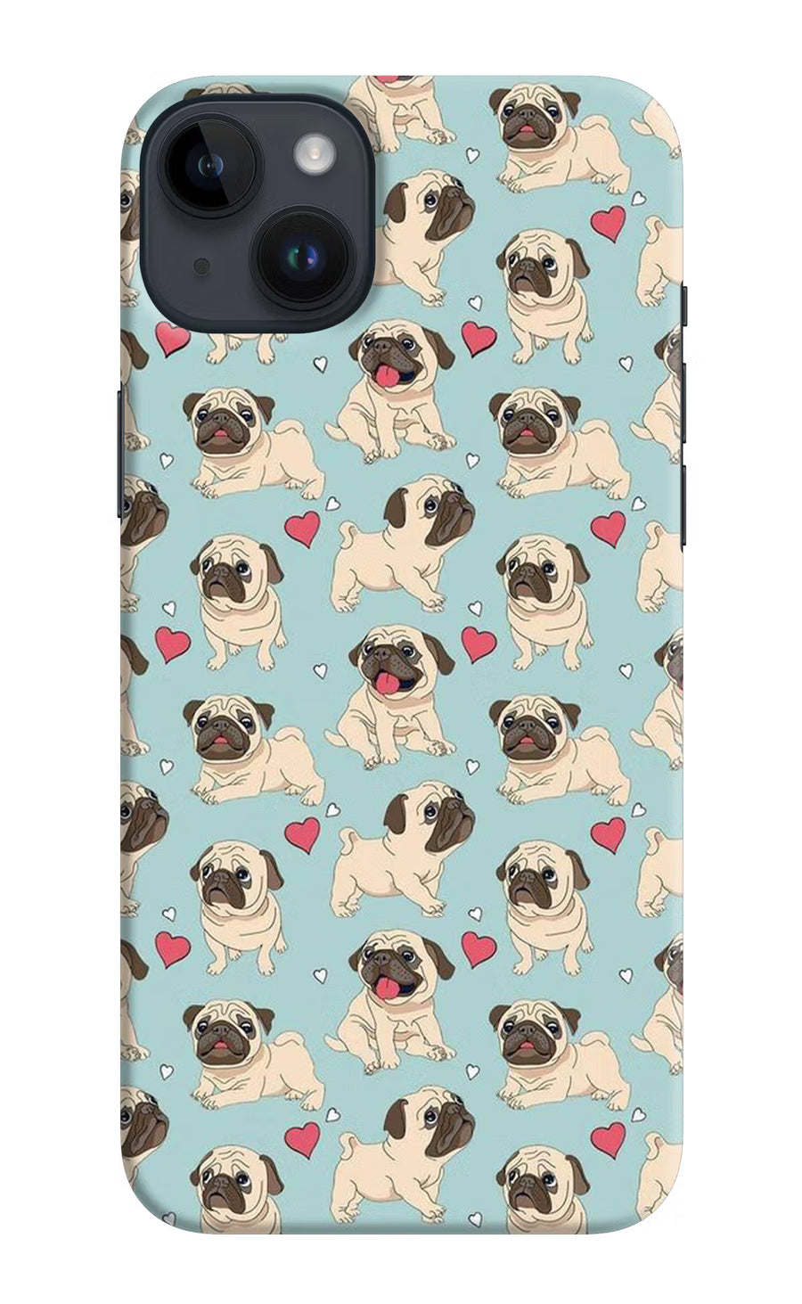 Pug Dog iPhone 14 Plus Back Cover, Hard case
