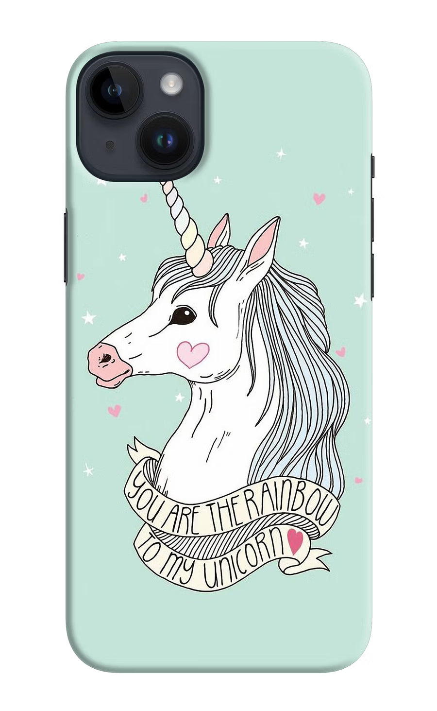 Unicorn Wallpaper iPhone 14 Plus Back Cover, Hard case