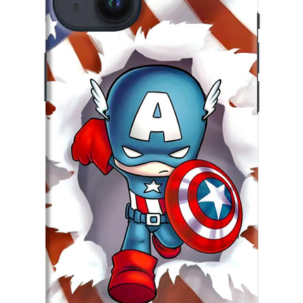 Captain America iPhone 14 Plus Hard Case Back Cover by Casekaro