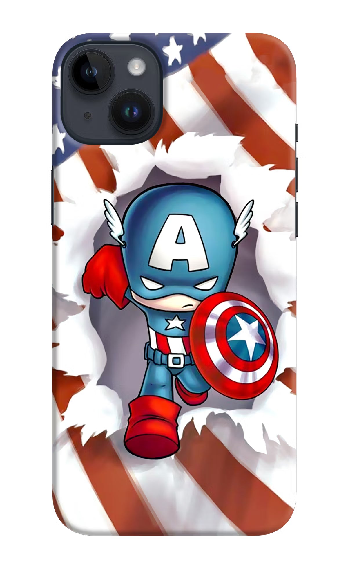 Captain America iPhone 14 Plus Hard Case Back Cover by Casekaro