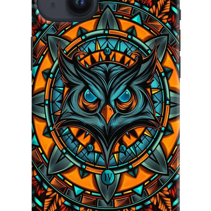 Angry Owl Art iPhone 14 Plus Hard Case Back Cover by Casekaro