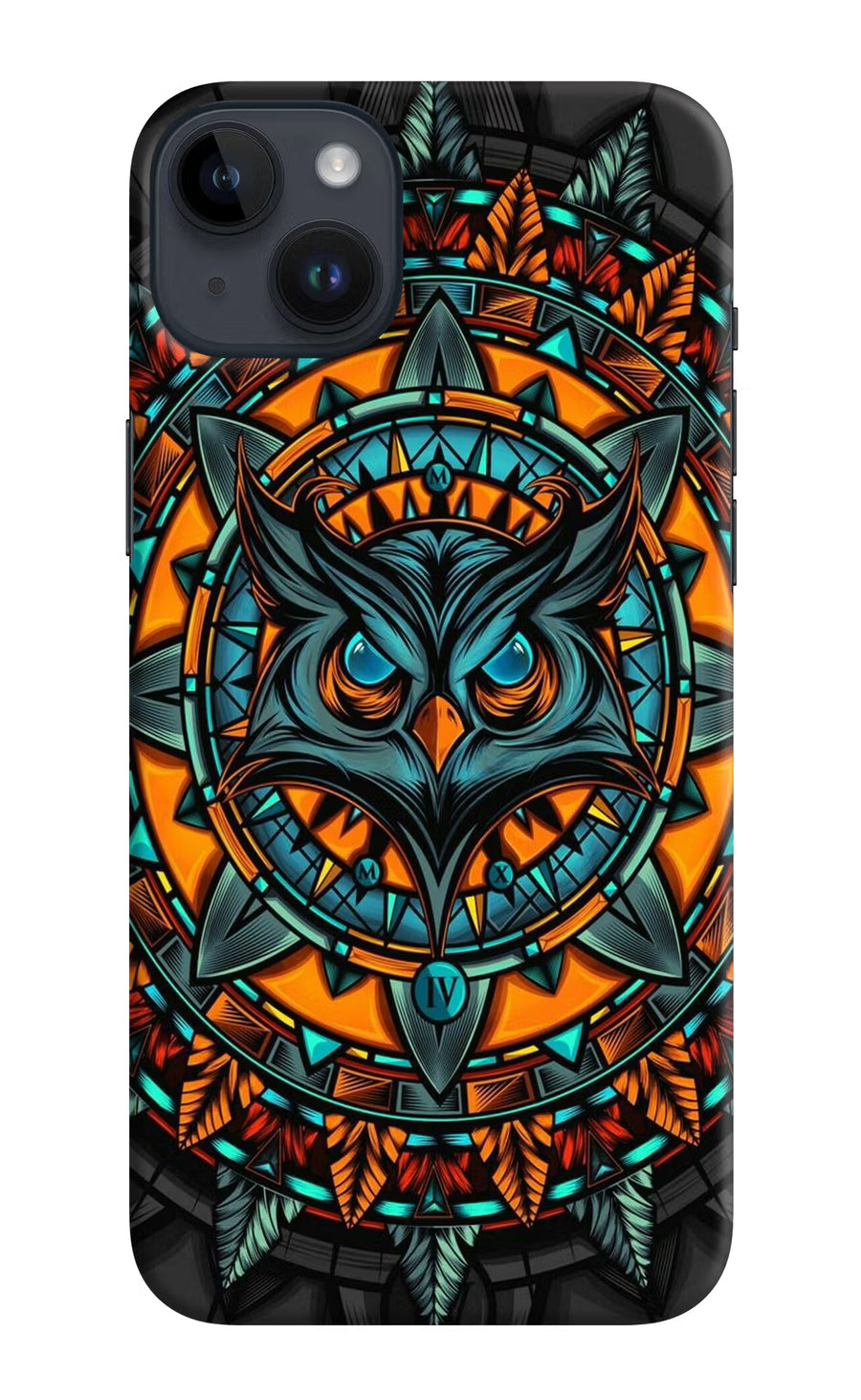 Angry Owl Art iPhone 14 Plus Back Cover, Hard case