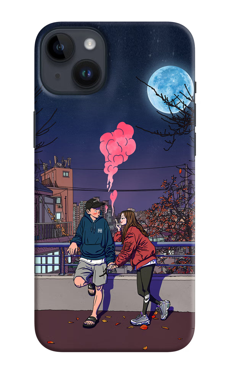 Chilling Couple iPhone 14 Plus Back Cover, Hard case