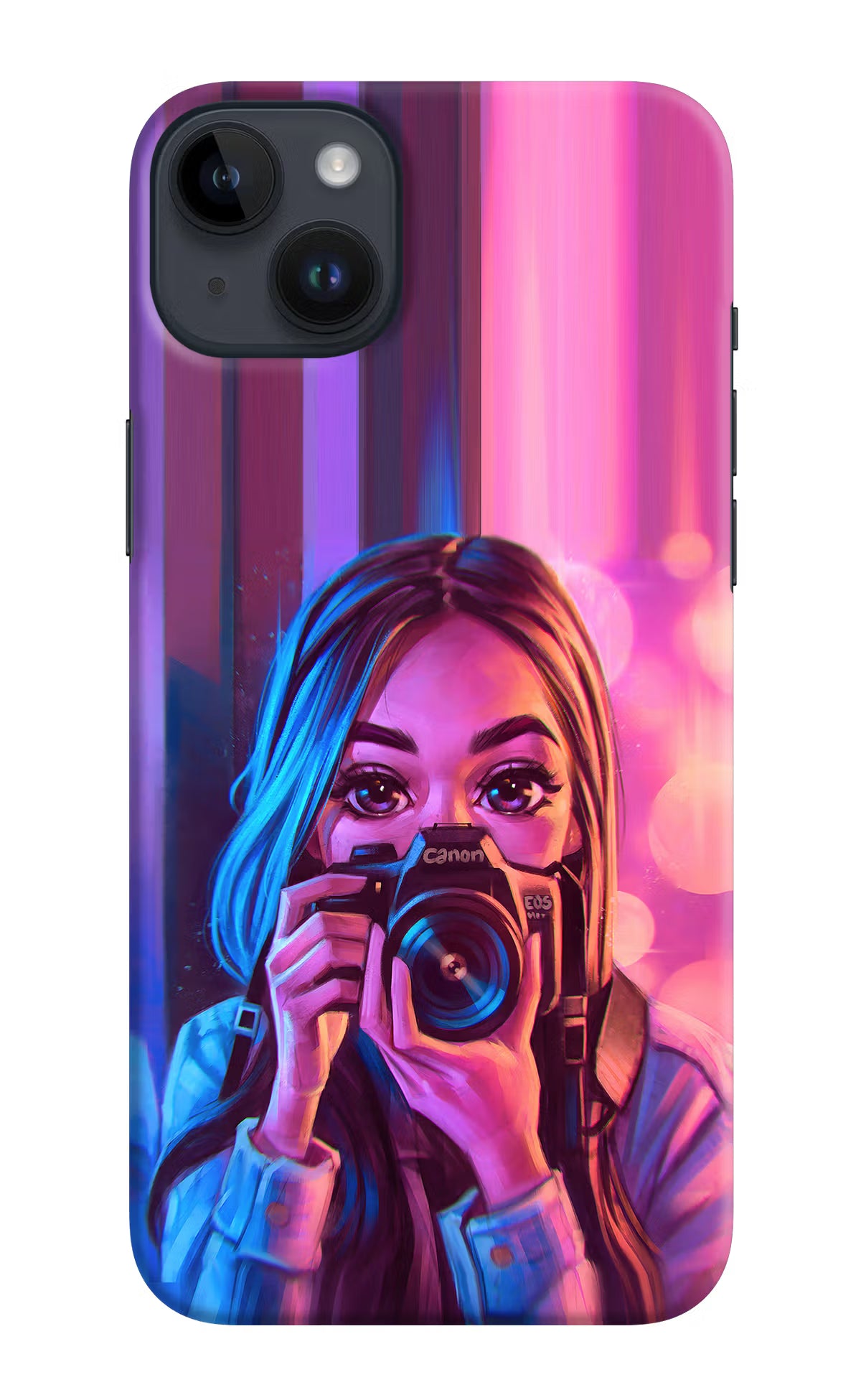 Girl Photographer iPhone 14 Plus Hard Case Back Cover by Casekaro