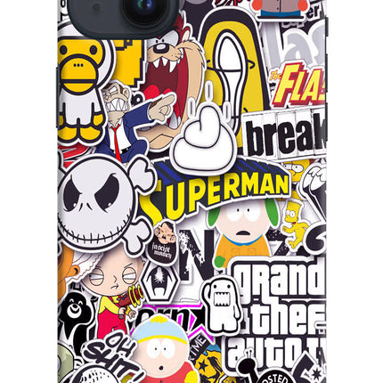 Sticker Bomb iPhone 14 Plus Hard Case Back Cover by Casekaro