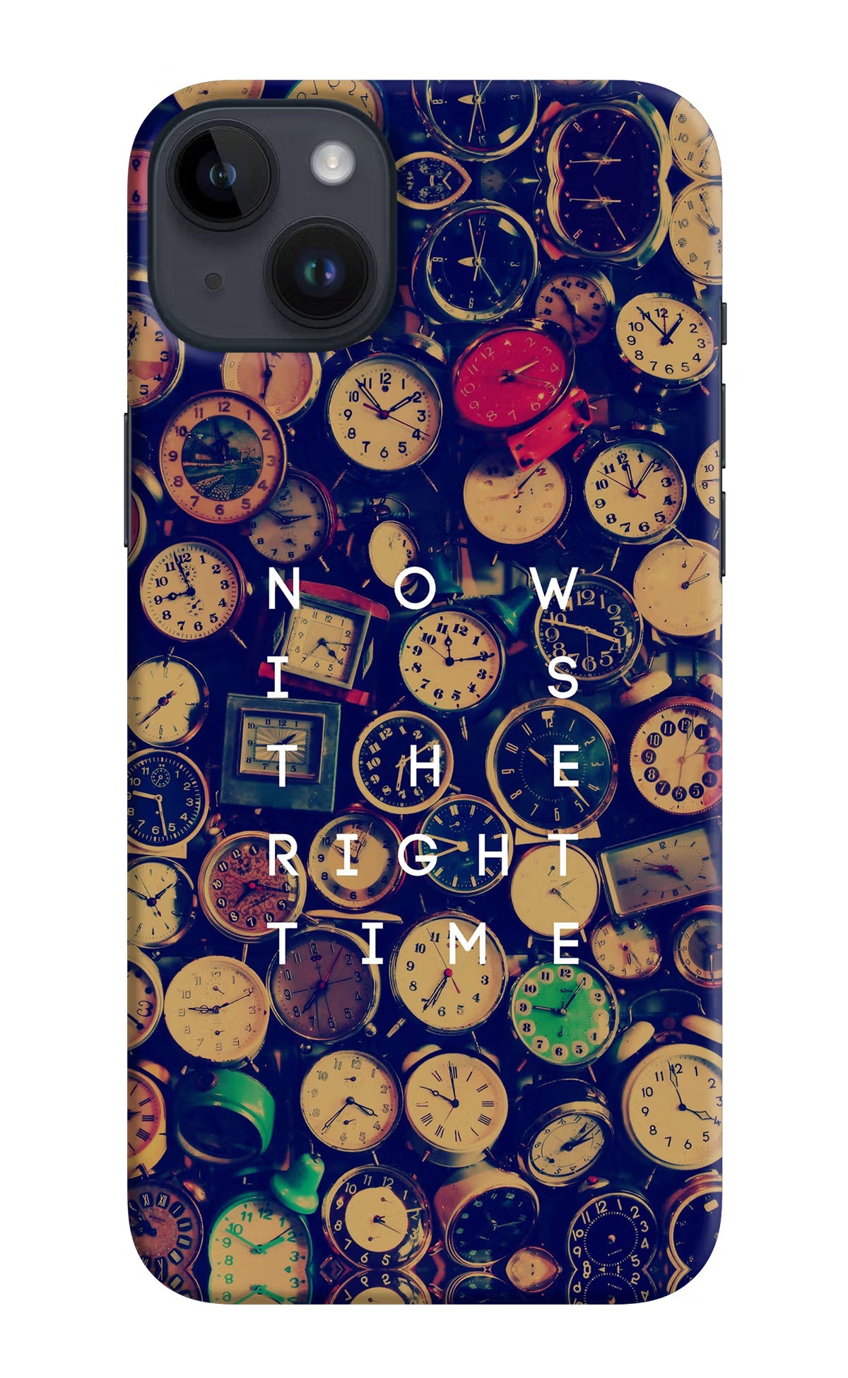 Now is the Right Time Quote iPhone 14 Plus Hard Case Back Cover by Casekaro