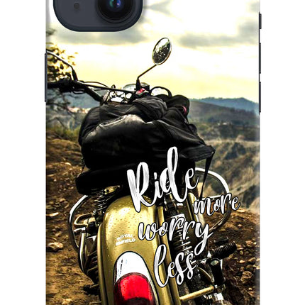 Ride More Worry Less iPhone 14 Plus Hard Case Back Cover by Casekaro
