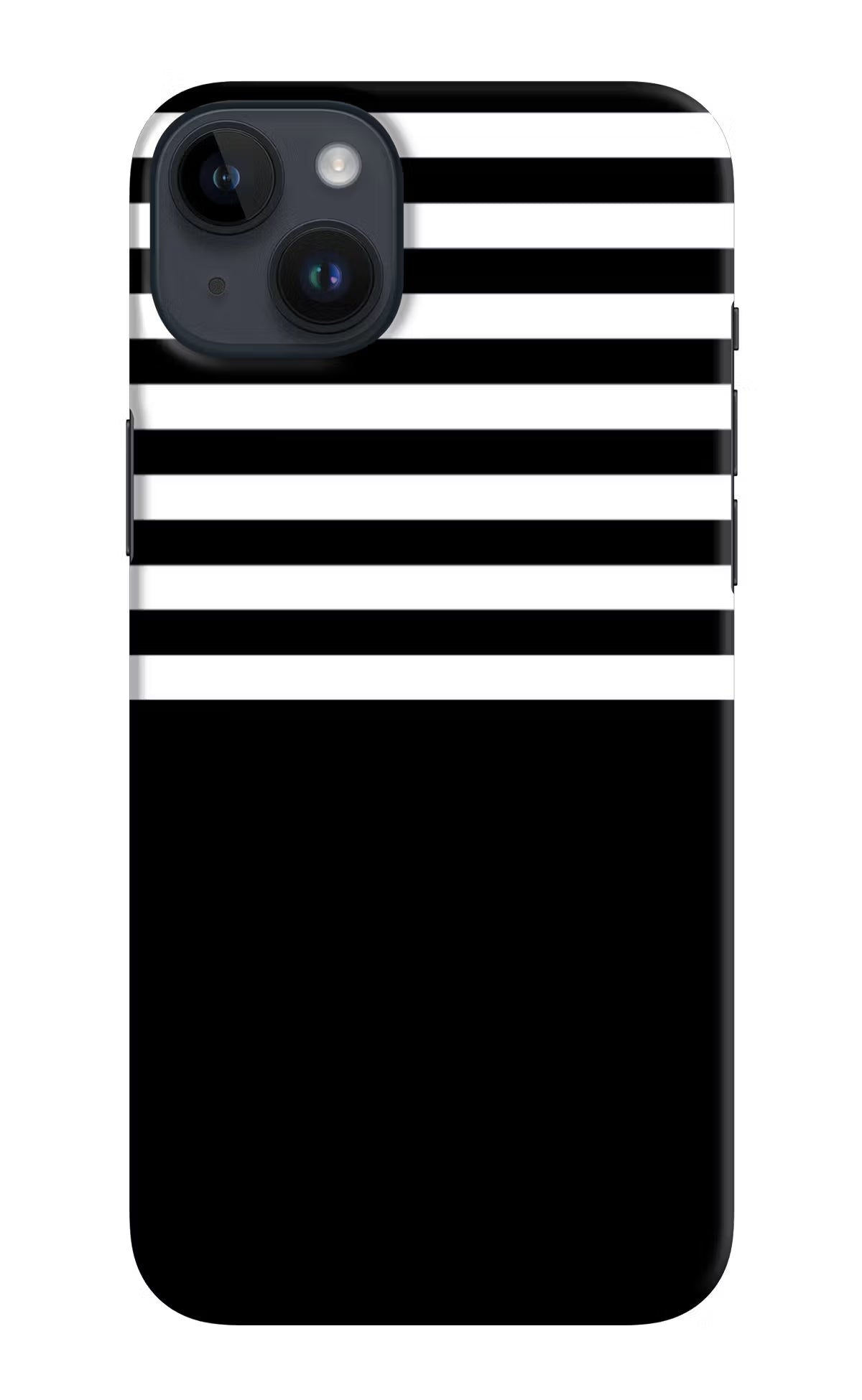 Black and White Print iPhone 14 Plus Hard Case Back Cover by Casekaro