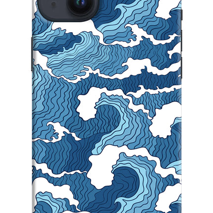 Blue Waves iPhone 14 Plus Hard Case Back Cover by Casekaro