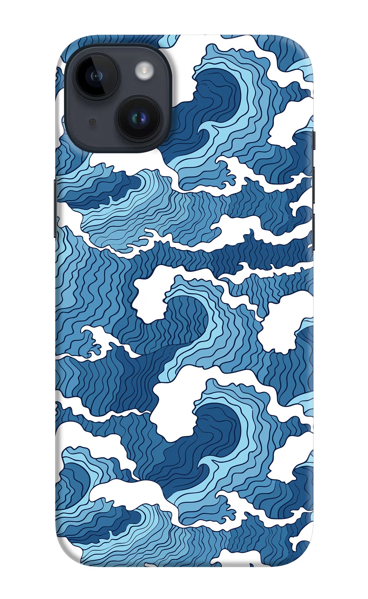 Blue Waves iPhone 14 Plus Hard Case Back Cover by Casekaro