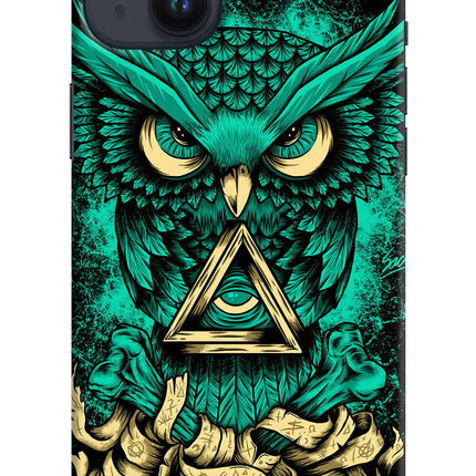 Green Owl iPhone 14 Plus Hard Case Back Cover by Casekaro