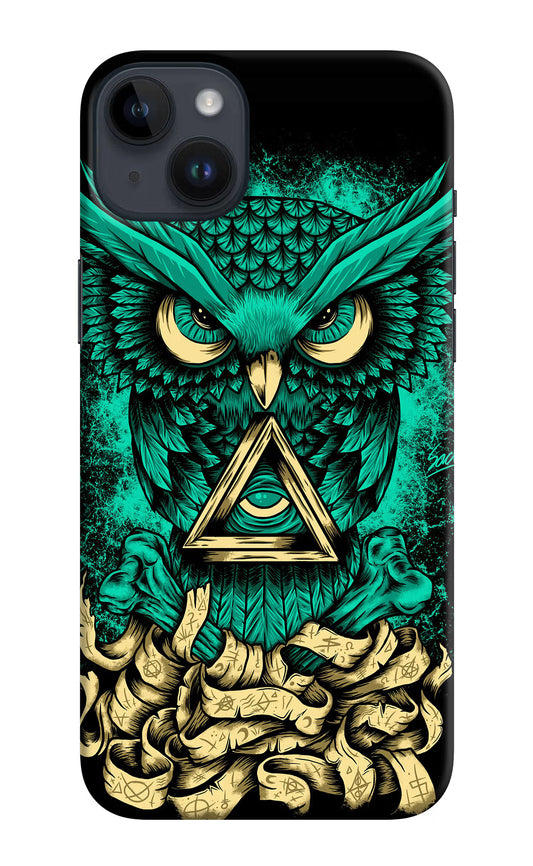 Green Owl iPhone 14 Plus Hard Case Back Cover by Casekaro