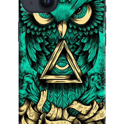 Green Owl iPhone 14 Plus Hard Case Back Cover by Casekaro