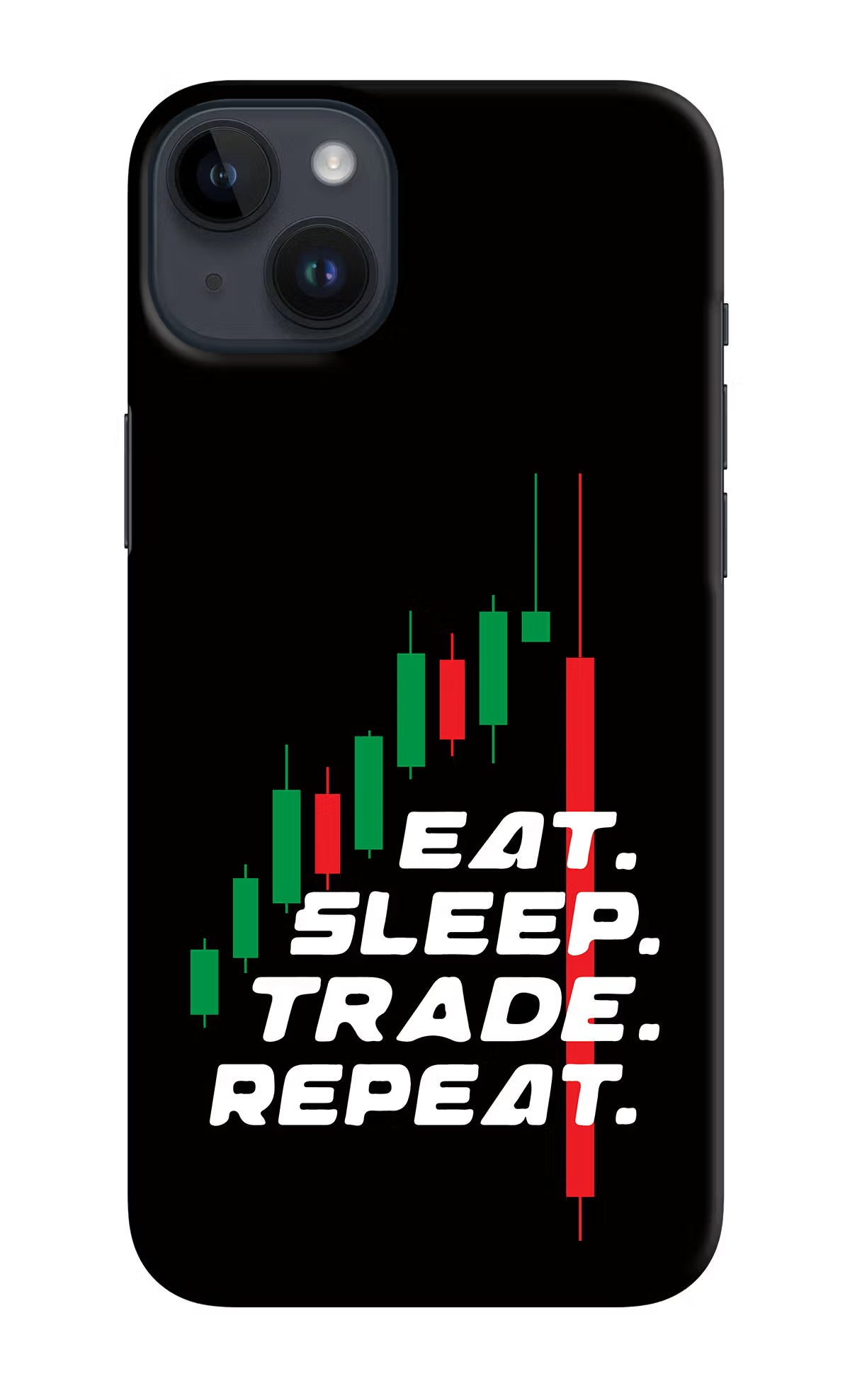 Eat Sleep Trade Repeat iPhone 14 Plus Hard Case Back Cover by Casekaro