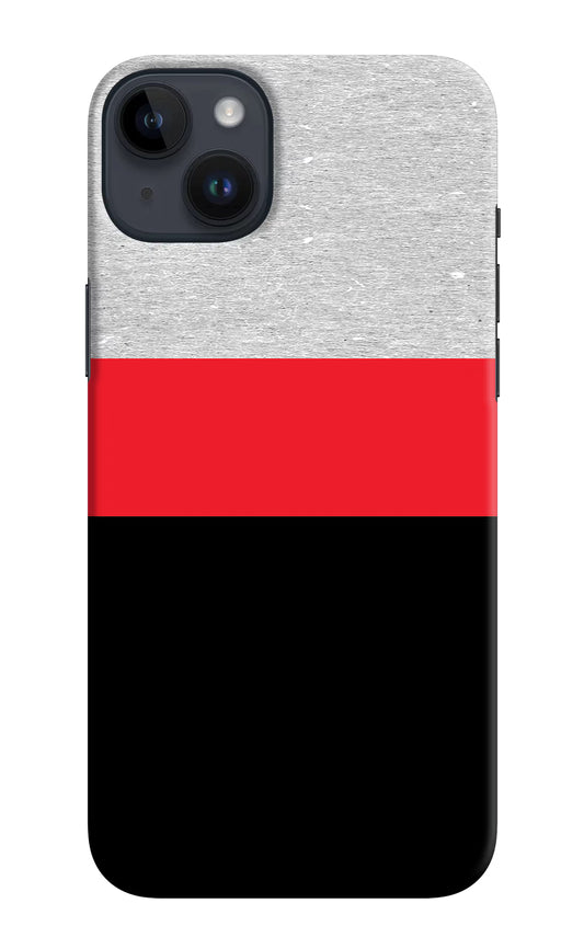 Tri Color Pattern iPhone 14 Plus Hard Case Back Cover by Casekaro