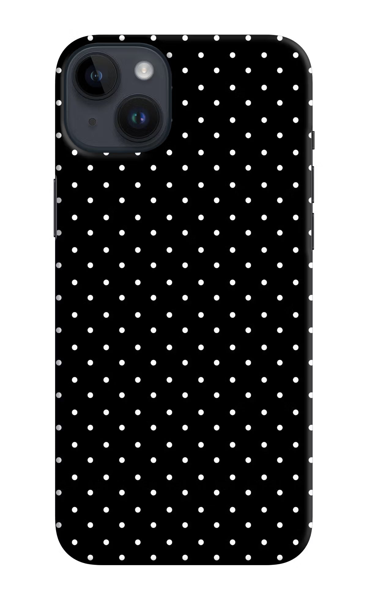 White Dots iPhone 14 Plus Hard Case Back Cover by Casekaro
