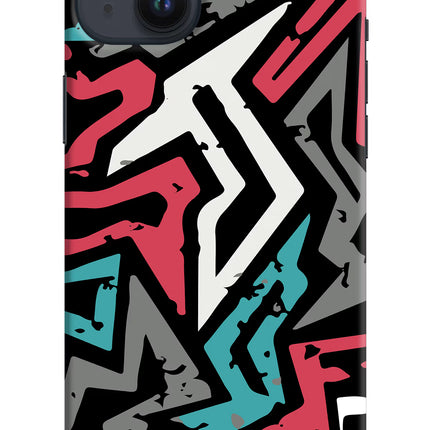 Geometric Graffiti iPhone 14 Plus Hard Case Back Cover by Casekaro