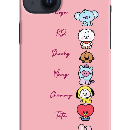 BTS names iPhone 14 Plus Hard Case Back Cover by Casekaro