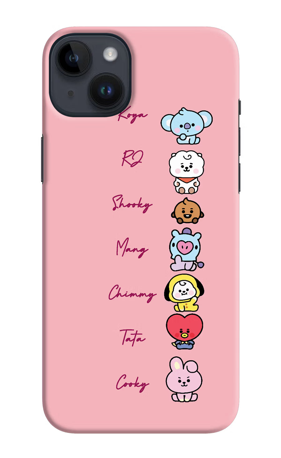 BTS names iPhone 14 Plus Back Cover, Hard case