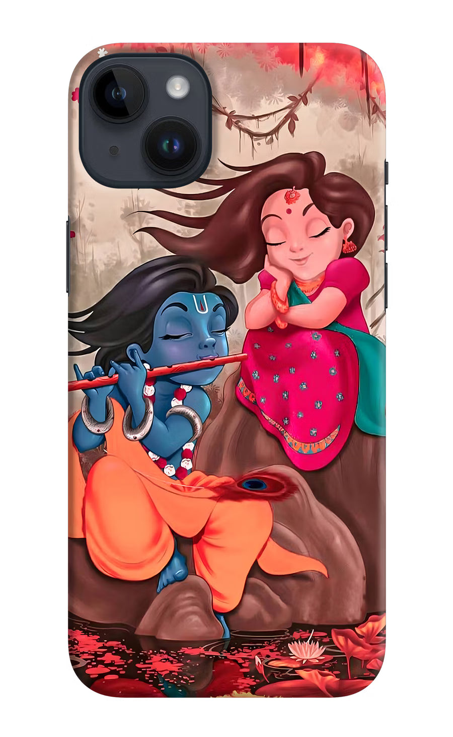Radhe Krishna iPhone 14 Plus Back Cover, Hard case