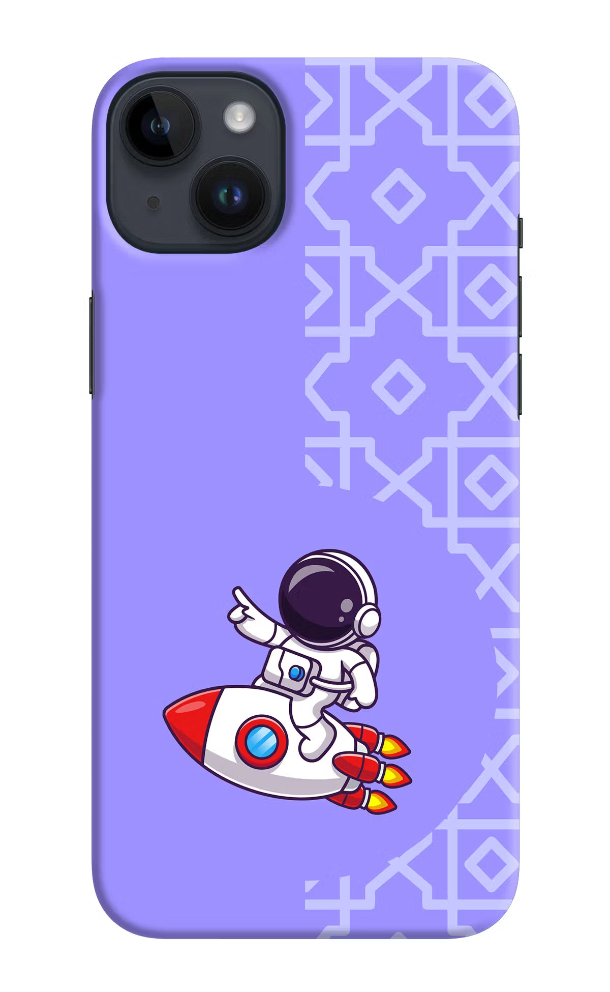 Cute Astronaut iPhone 14 Plus Hard Case Back Cover by Casekaro