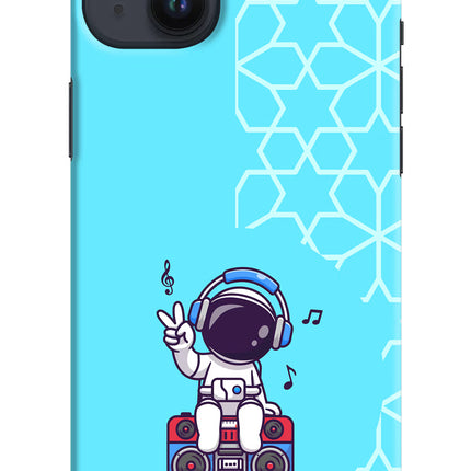 Cute Astronaut Chilling iPhone 14 Plus Hard Case Back Cover by Casekaro