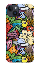 Veggie Doodle iPhone 14 Plus Hard Case Back Cover by Casekaro