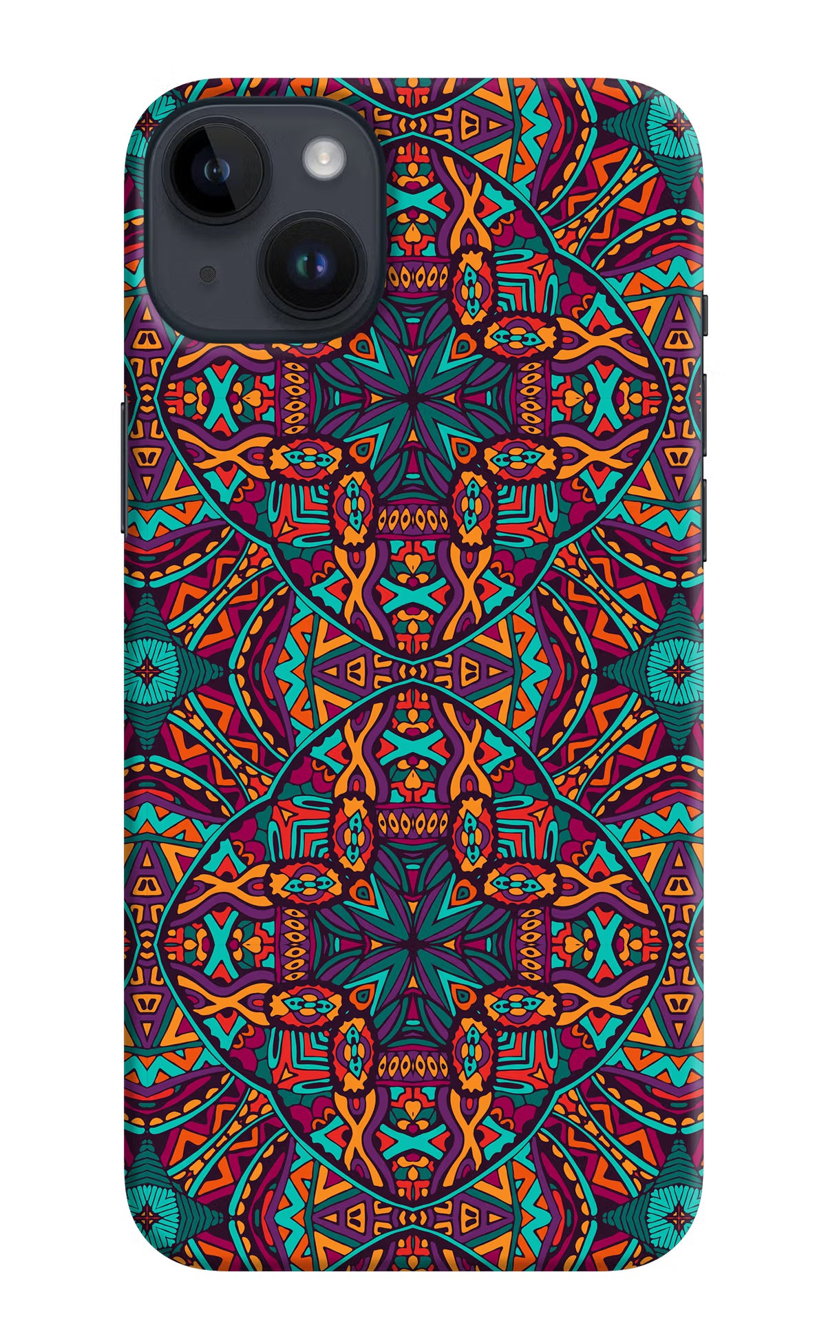 Colour Mandala iPhone 14 Plus Hard Case Back Cover by Casekaro