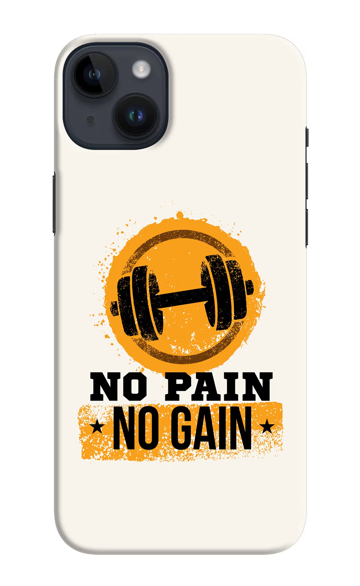 No Pain No Gain iPhone 14 Plus Hard Case Back Cover by Casekaro