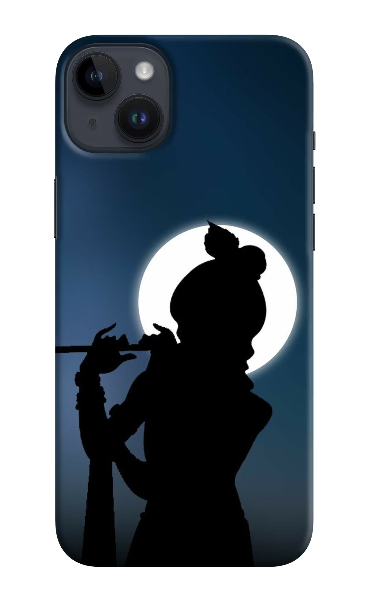 Shri Krishna Silhouette iPhone 14 Plus Hard Case Back Cover by Casekaro
