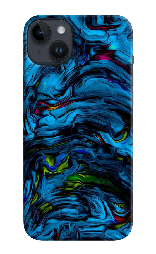 Dark Blue Abstract iPhone 14 Plus Back Cover