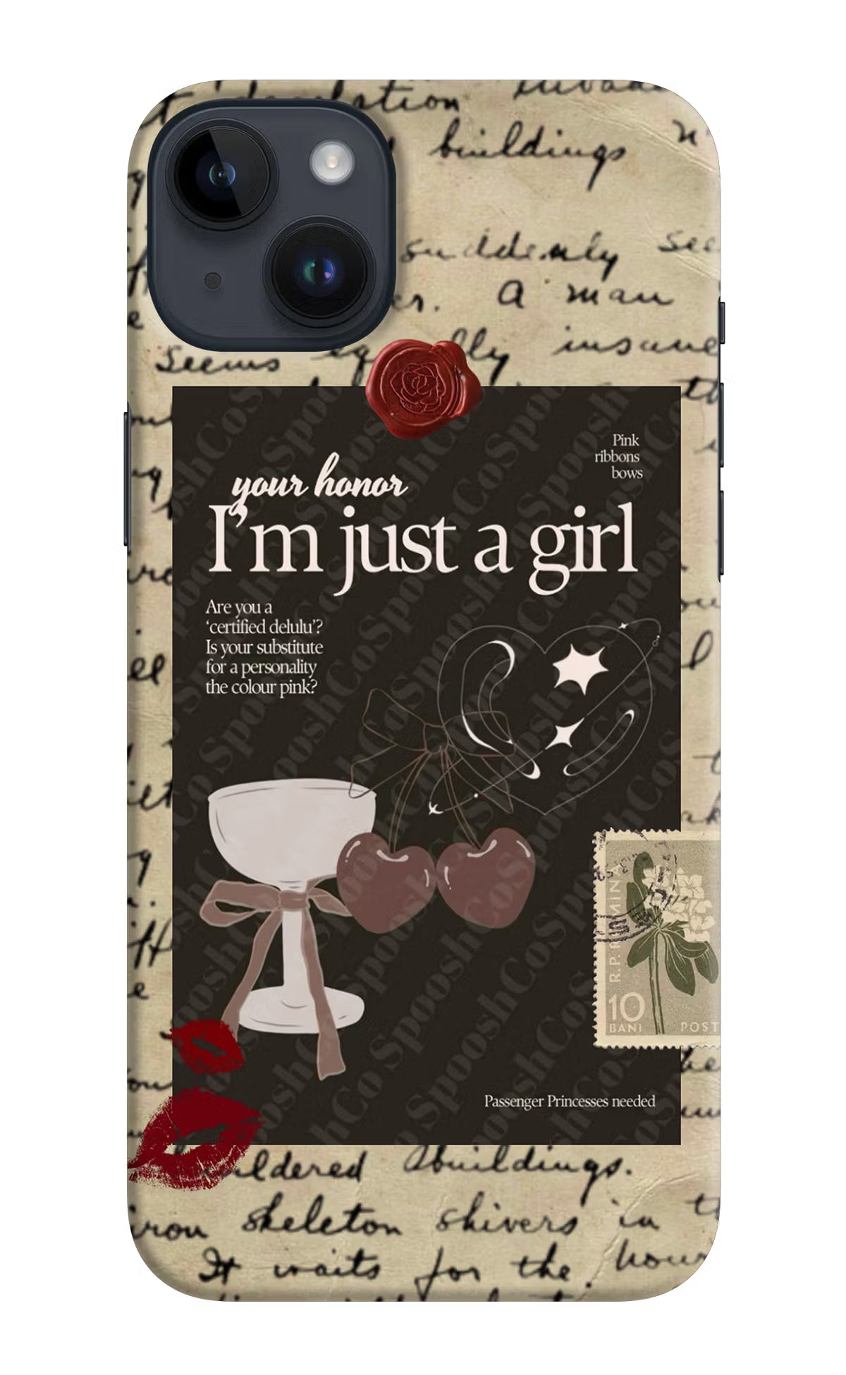 I am just a girl iPhone 14 Plus Hard Case Back Cover by Casekaro