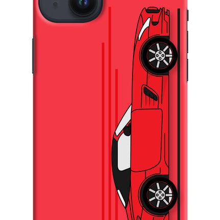 Red Velocity iPhone 14 Plus Hard Case Back Cover by Casekaro