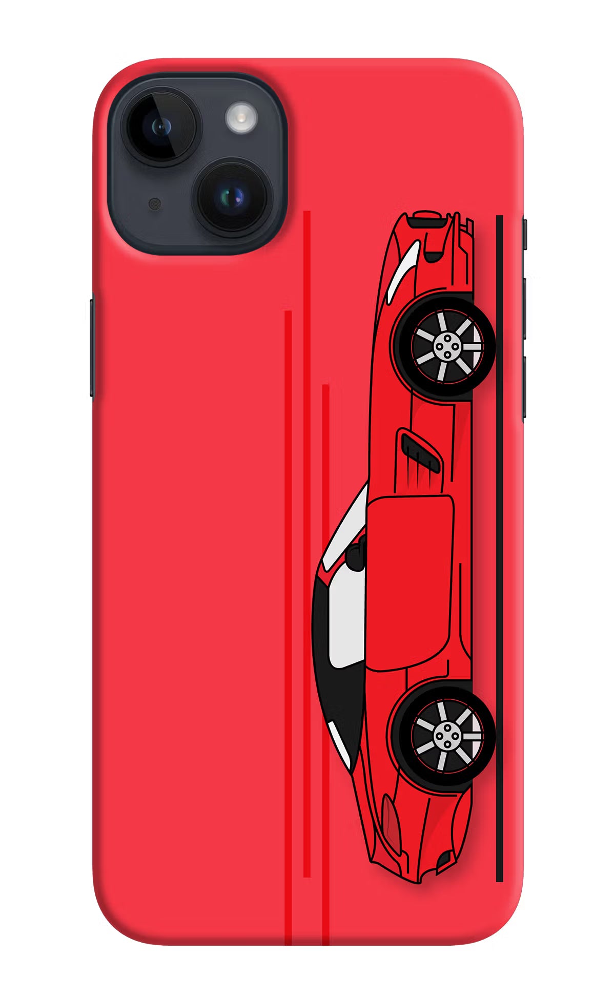 Red Velocity iPhone 14 Plus Hard Case Back Cover by Casekaro