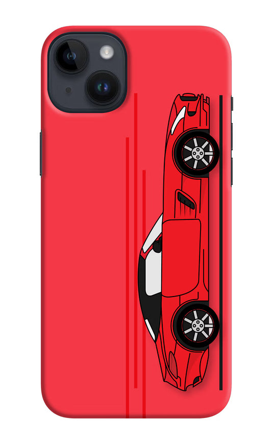 Red Velocity iPhone 14 Plus Hard Case Back Cover by Casekaro