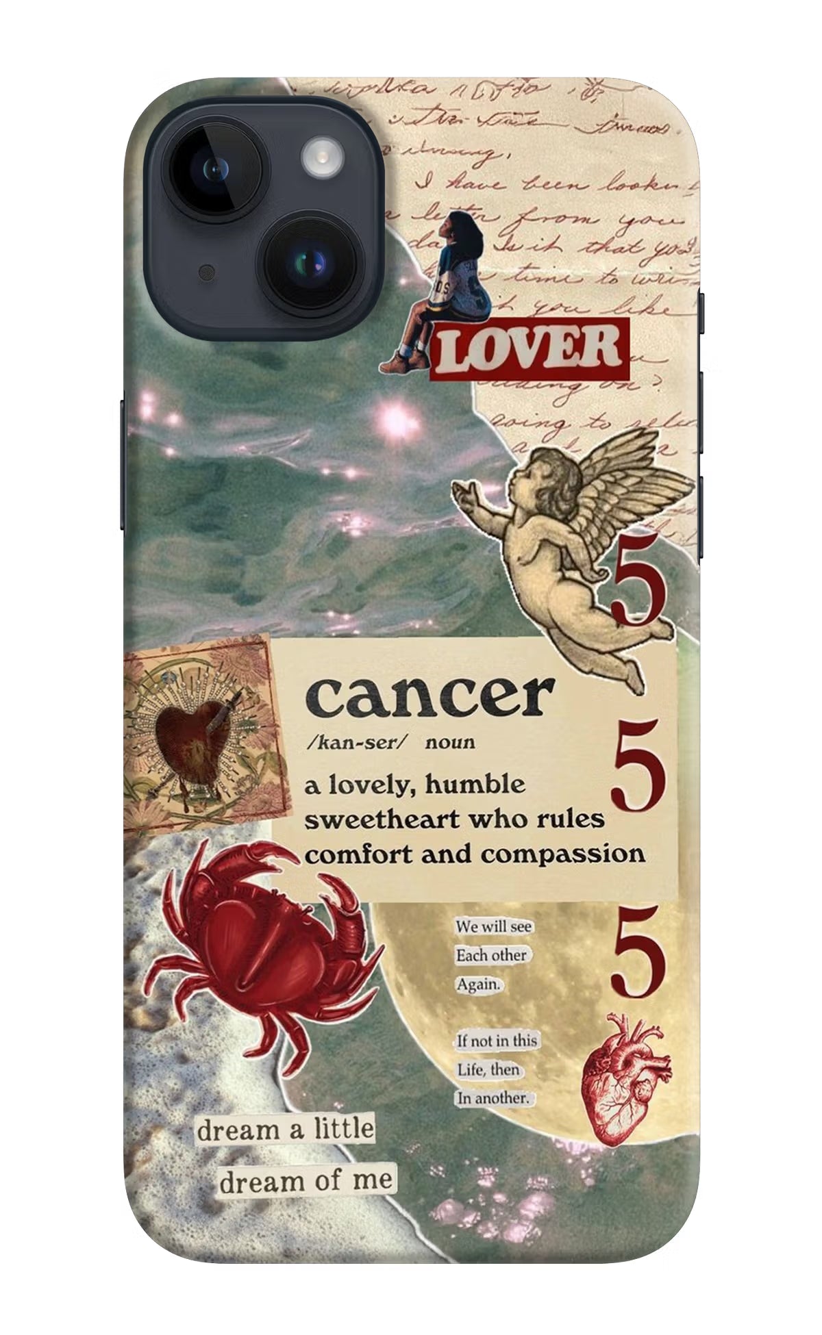 Cancer Zodiac iPhone 14 Plus Hard Case Back Cover by Casekaro