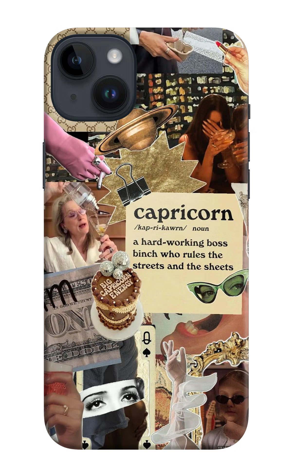 Capricorn Zodiac iPhone 14 Plus Hard Case Back Cover by Casekaro