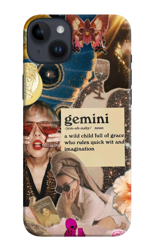 Gemini Zodiac iPhone 14 Plus Hard Case Back Cover by Casekaro