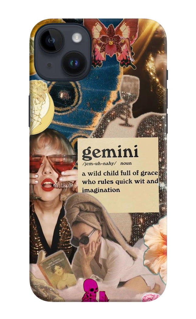 Gemini Zodiac iPhone 14 Plus Hard Case Back Cover by Casekaro