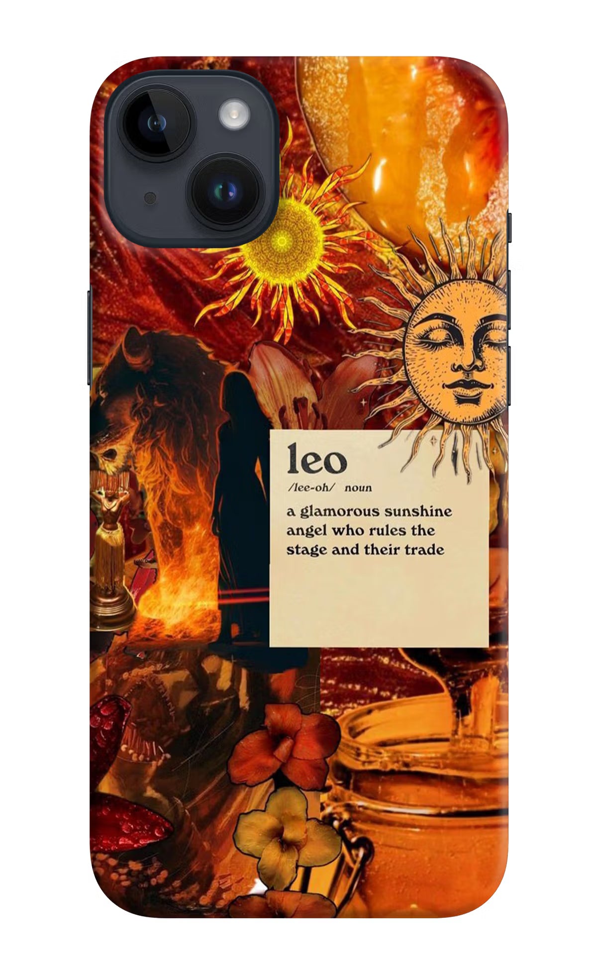 Leo Zodiac iPhone 14 Plus Hard Case Back Cover by Casekaro