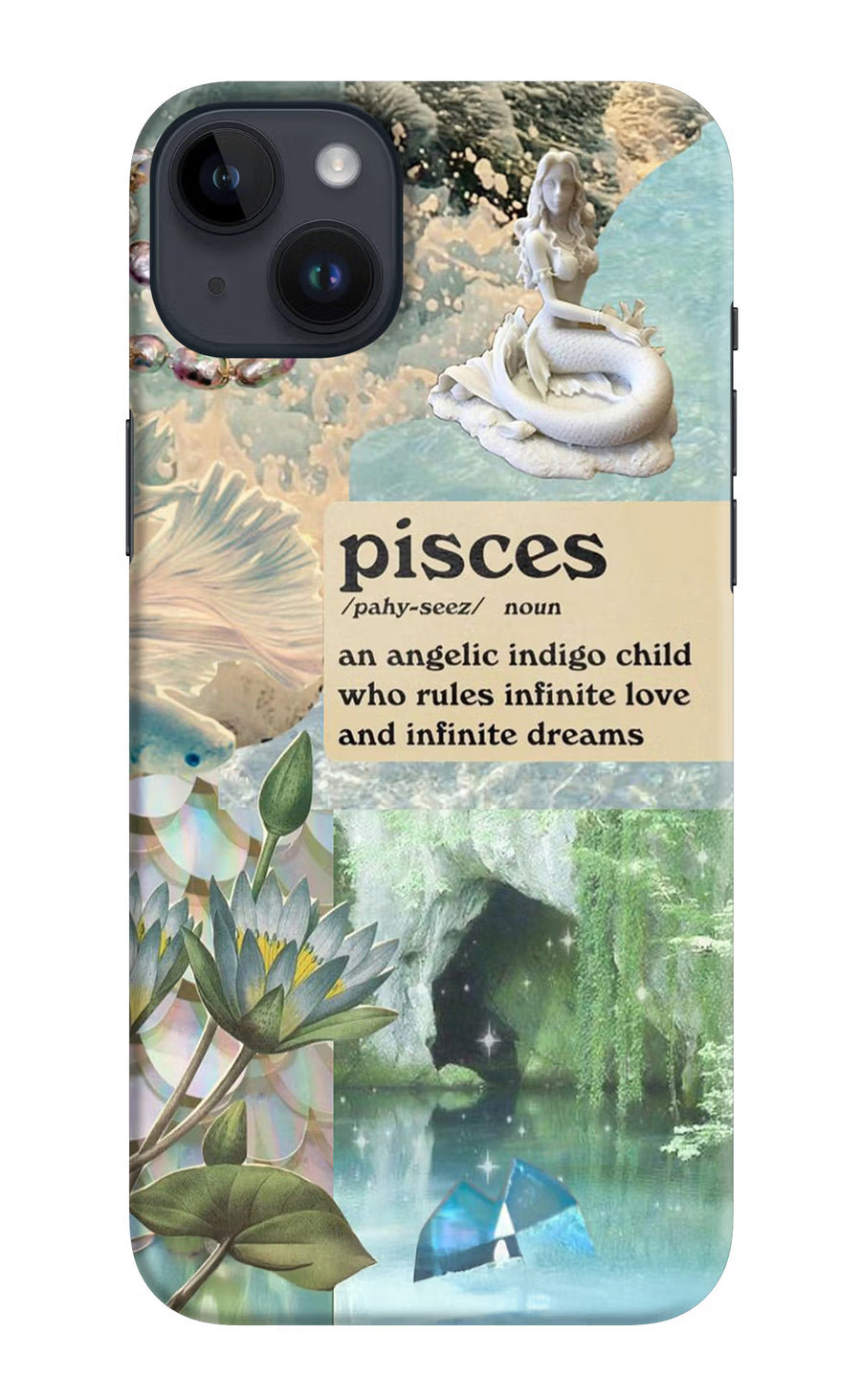 Pisces Zodiac iPhone 14 Plus Back Cover, Hard case