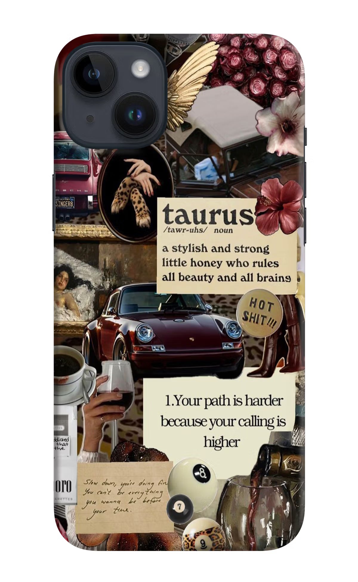 Taurus Zodiac iPhone 14 Plus Hard Case Back Cover by Casekaro